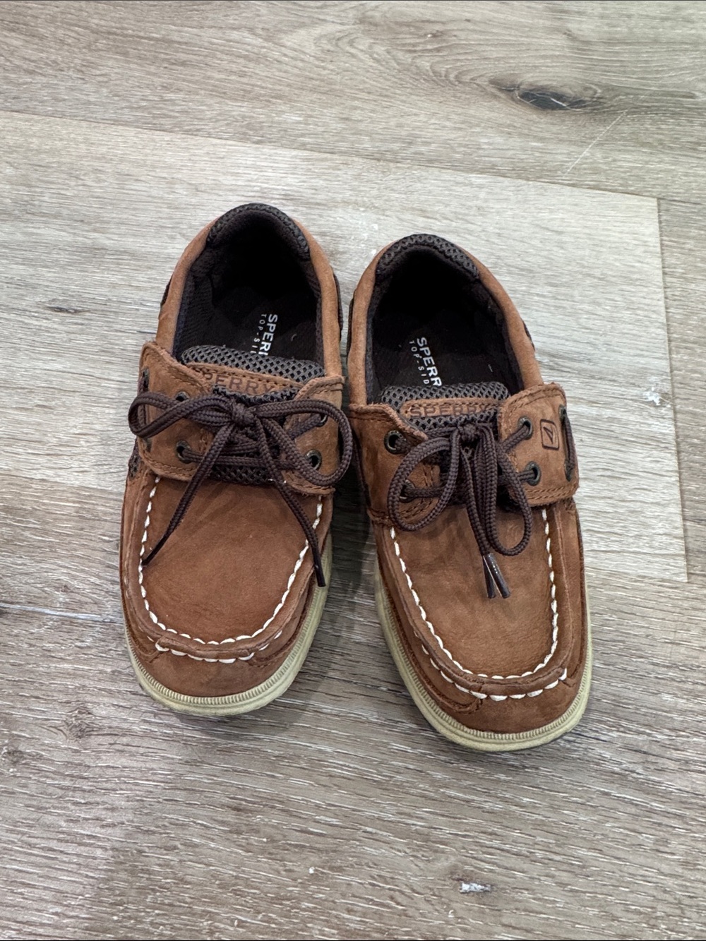 Sperry Kids Tan Brown Boat Shoes